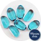 7455-P8 - Craft Pack - Glass Stones - Turquoise Blue